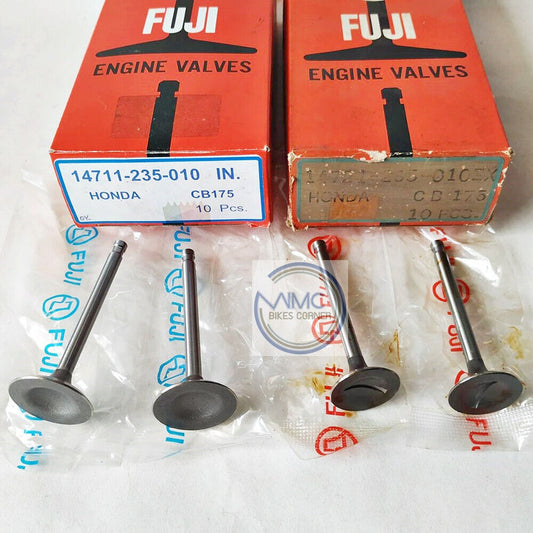 4x Inlet+Exhaust Valves Set For Honda CA175 CB175 CD175 CL175 CB200 CL200 SL175