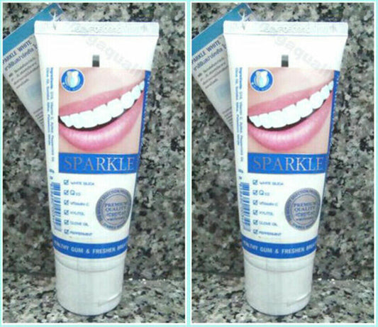 2 x SPARKLE WHITE NIGHTTIME TOOTHPASTE and FRESH BREATH Q10 XYLITOL 60 g.