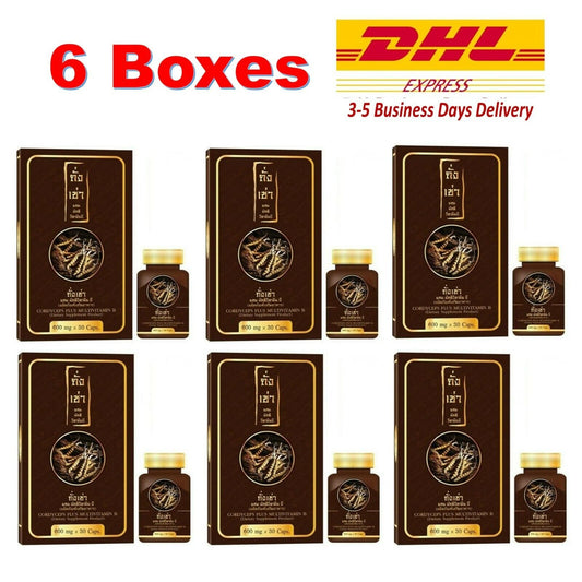 6X30 Capsules Cordyceps Plus Multi Vitamin B Increase Sex Performance For Health