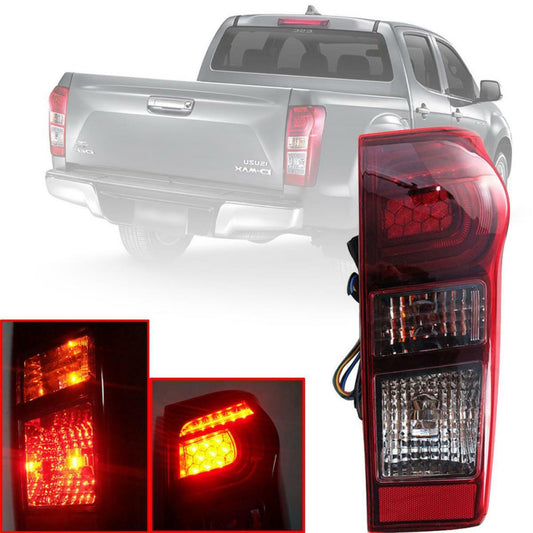 Tail Lights Lamp LED RH Right Black Red For Isuzu Dmax D-max Pickup 2012-2018