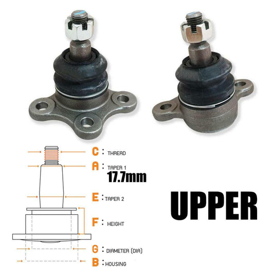 2 PCs Ball Joint Upper For Isuzu D-Max Pickup 4WD Holden Rodeo UTE 2002-2011