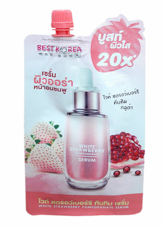Best Korea Bright Strawberry Pomegranate Gluta Serum Natural Ingredients 10 ml