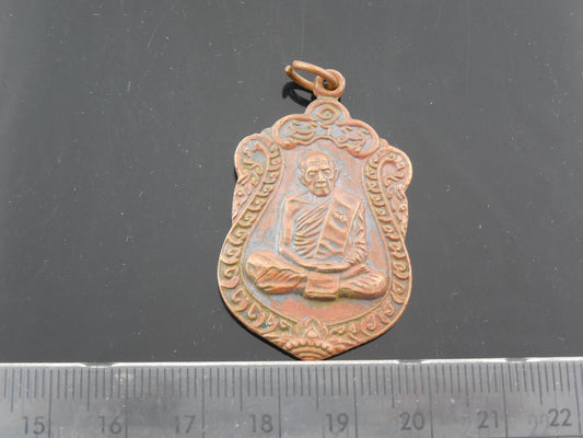 Rare Phra LP Tim Wat Monk Laharn Rai Thai Buddha Talisman Pendant Coin Amulet