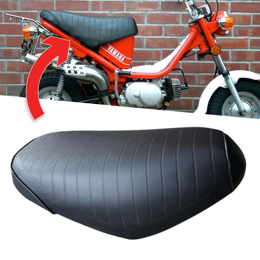 LEATHER SEAT COVER SADDLE ASSY BLACK FIT YAMAHA CHAPPY LB LB80 LB50 CLASSIC BIKE