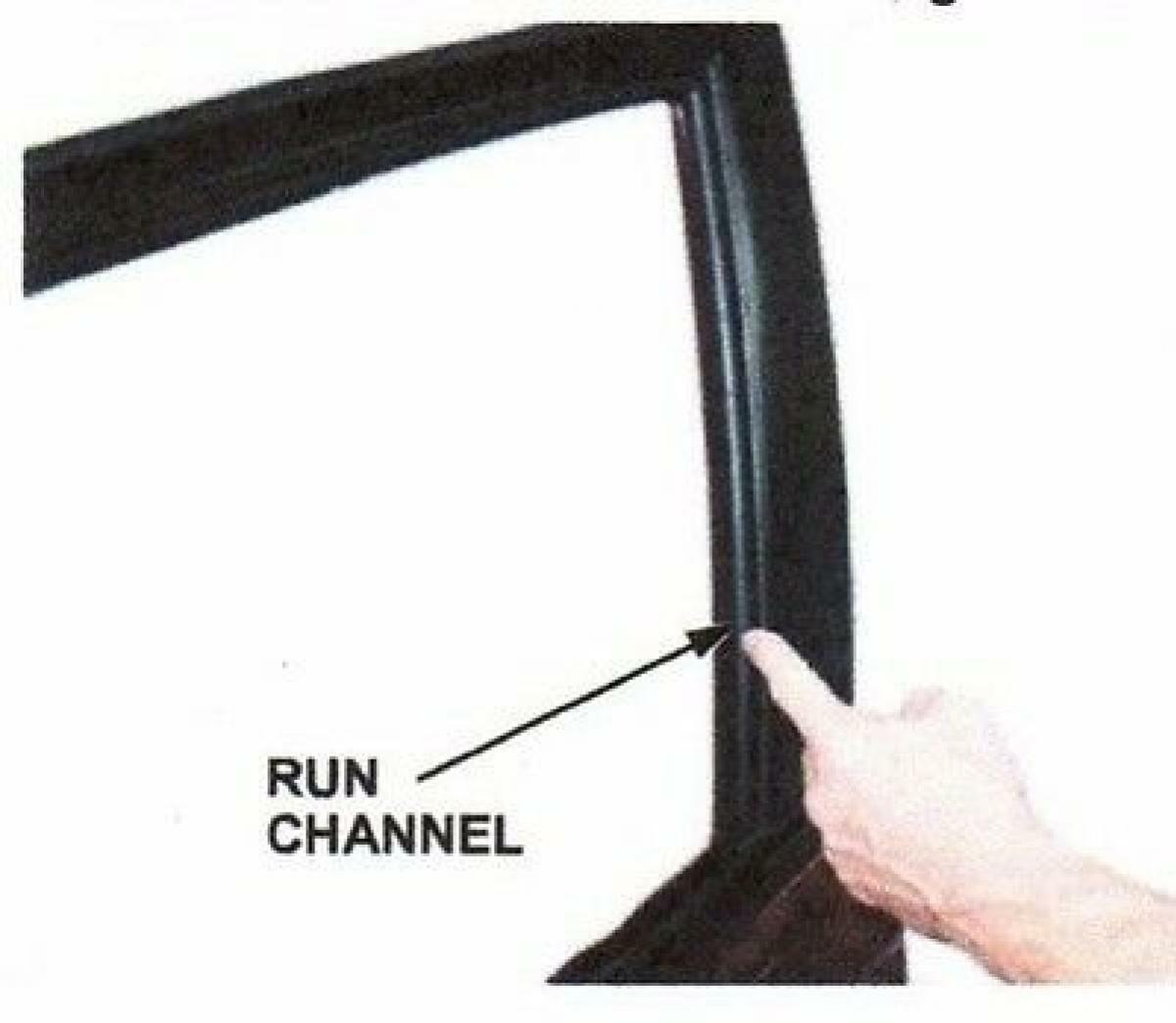 Front Window Door Glass Felt Run Channel For Honda Civic Sedan DX LX 1996-2000