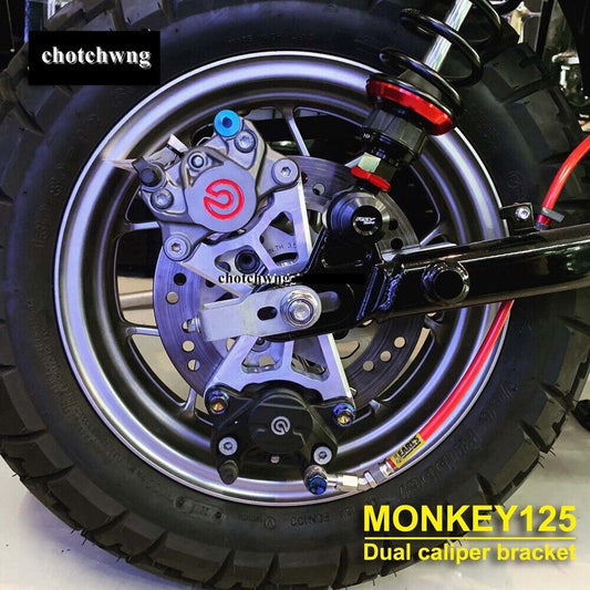 Dual Caliper Bracket For Honda Monkey125 2018-2021 Motorcycle Stunt Parts Silver