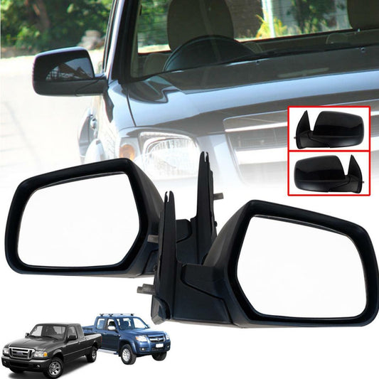 Side Mirror Black Pair For Ford Ranger Mazda BT-50 Pickup Ute 2006 07 08 2009