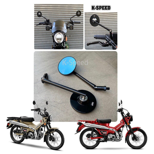 Dark Gray L+R Wing Side Mirror For Honda CT125 Hunter Cub 2022 - 2023