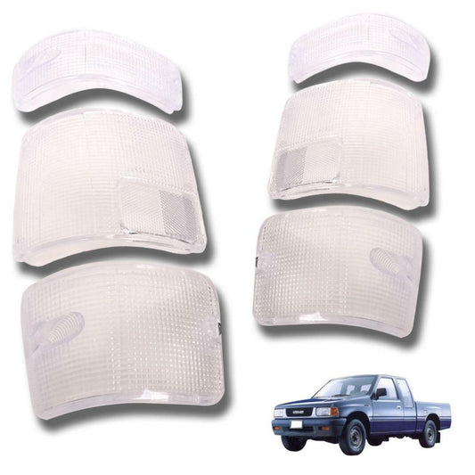 Tail Lamp Rear Light Clear Lens LH RH Pair Fit Isuzu TFR TF Pickup 1991-1997