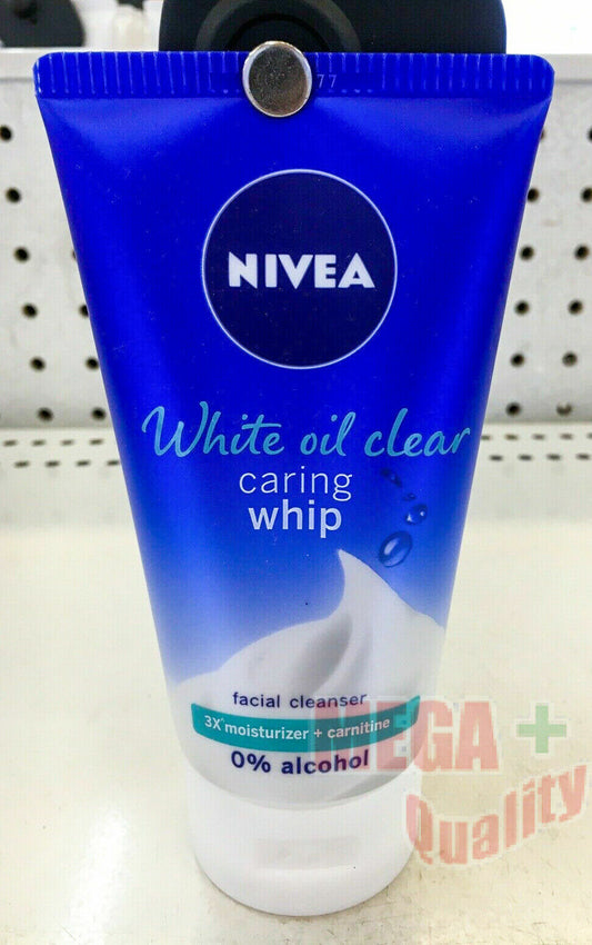 Nivea White Oil Clear caring whip foam moisturizer Carnitine no alcohol 100ml