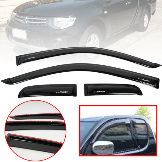 Wind Deflector Sun Visor Rain Guard Fit Mitsubishi Triton L200 MN ML Cab 2005-14