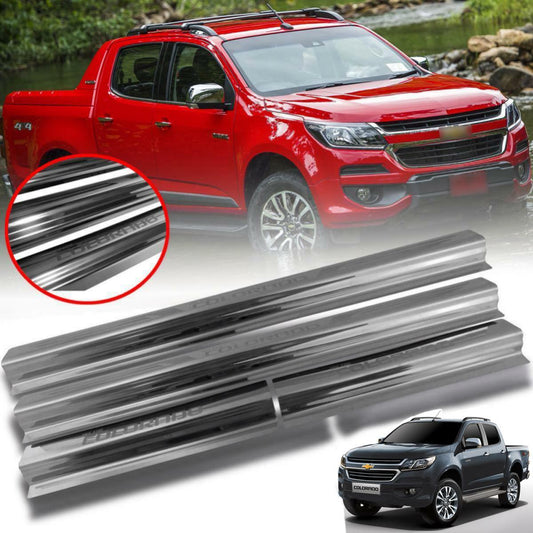 Scuff Plate Door Step Sill Chrome For Chevrolet Colorado UTE Pickup 2012-2020