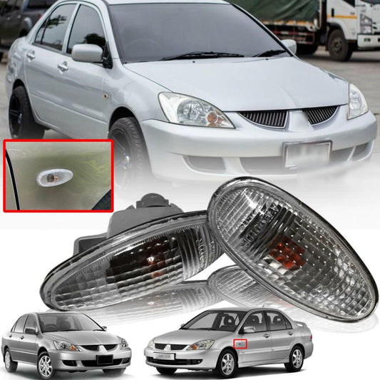 2x Side Marker Light Clear RH LH For Mitsubishi Lancer Cedia 2001-2007 Sedan
