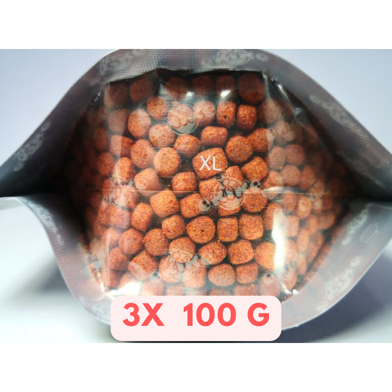 3x Okiko Platinum Cichlid Flowerhorn Fish Food Floating Pellet Head Huncher 100g