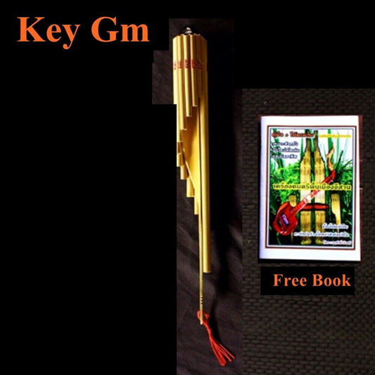 Wote Thai Bamboo Instrument Musical Panpipe Handmade Flute Isan Key Gm Free Book