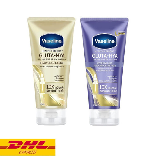 Vaseline Healthy Bright Gluta-Hya Serum Burst Day & Overnight Lotion 170 ml SET