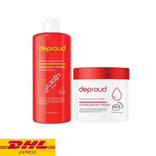 Deproud Body Serum 500ml +Body Cream 300g Brightening Skin Hydro Boost SET 2 pcs