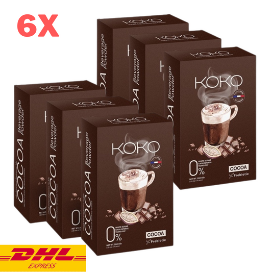 6x KOKO Cocoa Instant Mix Powder Drink Prebiotic Slimming Weight Control Hunger