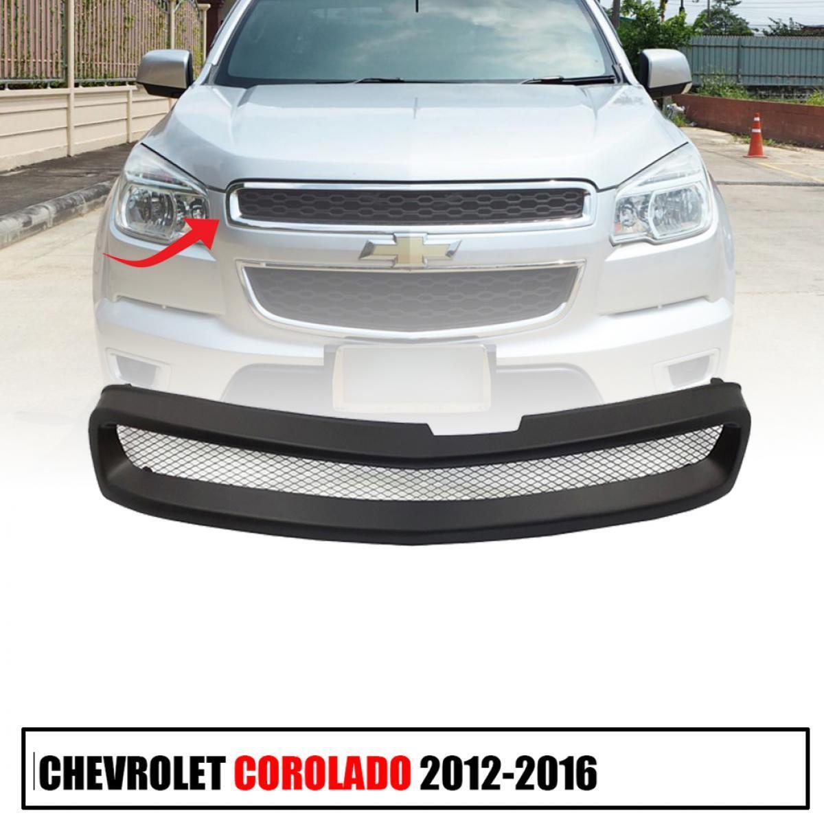 Front Net Mesh Grille Matte Black 2 PCs For Chevrolet Colorado LTZ 2012-2016