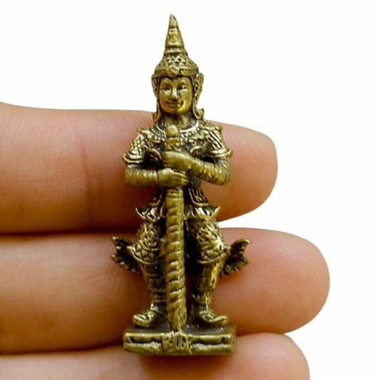 Powerful Magic Giant Thao Wet Suwan Thai Amulet Statue Talisman Stand Handsome