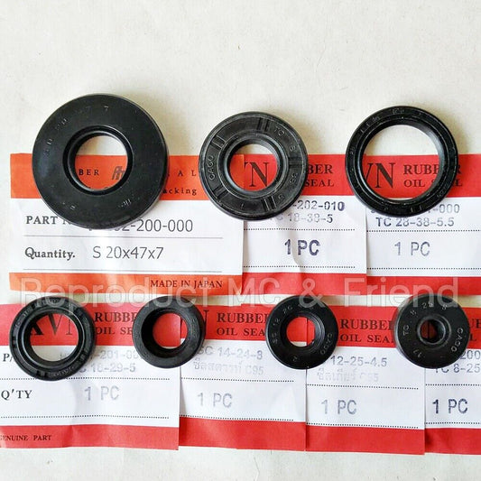 Oil Seal Kit Set (7 Pcs.) New Fits Honda C92 C95 CA92 CA95 CB92