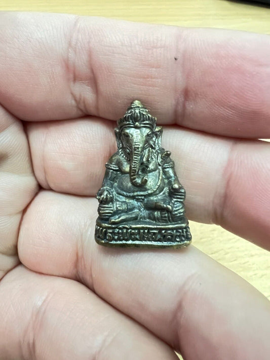 Brass Lord Ganesha Religion Elephant Hindu God Ornament Jewelry Jewel Souvenir