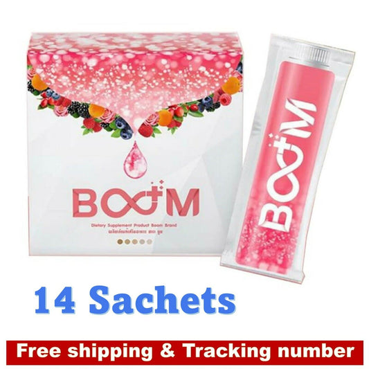 Boom Collagen Plus Drinks Anti-Aging Reduce Wrinkles Radiant Skin14 Sachets