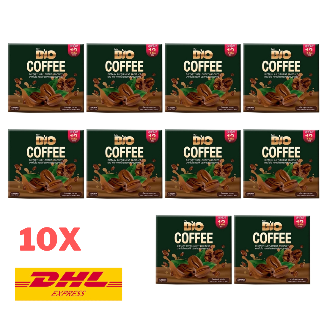 10x BIO Coffee Instant Mix Powder Burn Block Weight Control Slim No Sugar