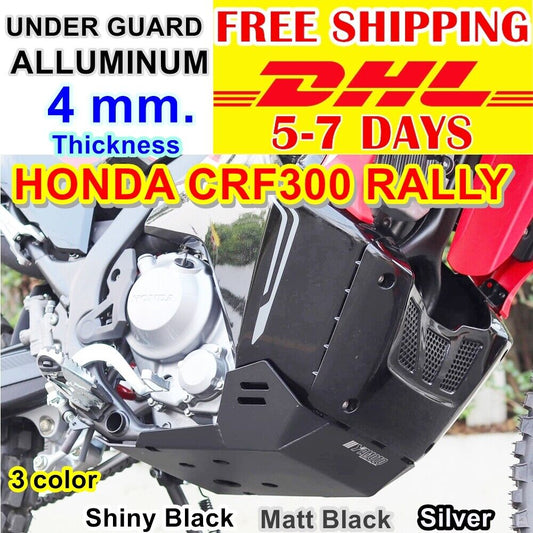 Under Guard Skid Plate For Honda Crf 300 Rally Aluminum Quality 4 mm thickness