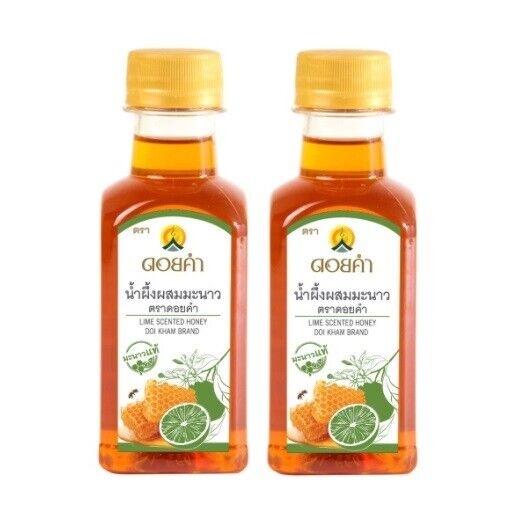 2x 230 g. Doi Kham Honey with Lemon 100% Drink Cold & Hot immune Healthy
