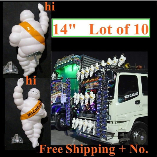 10X14" MICHELIN MAN DOLL BIBENDUM HOME GARAGE BUS BOAT CAR TRUCK WELCOME "HI"