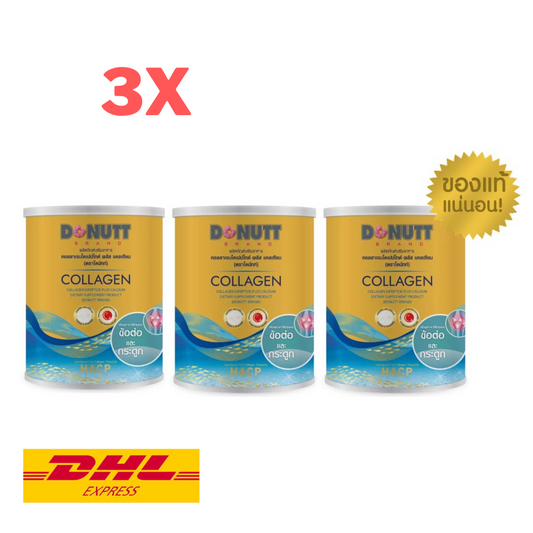 3x Donutt Collagen Dipeptide Plus Calcium 120,000 mg Nourish Bones Joints Health