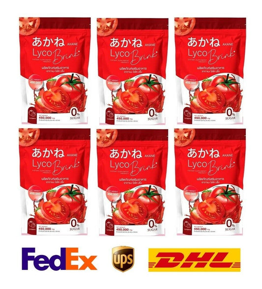 6x Akane Lyco Brink Tomato Powder Strawberry Flavor High Antioxidant Skin Bright