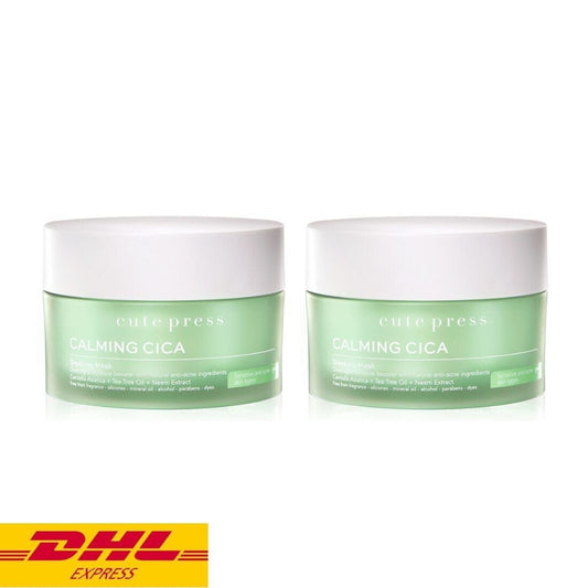 2x Cute Press Calming Cica Sleeping Mask Soothing Moisture Sensitive Skin 50 ml