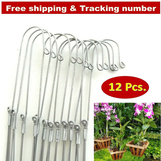 12x Hanging Wire Orchid Vanda Hanger Planter Flowers Plant Garden Baskets