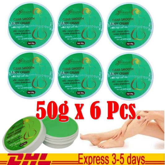 6x CLEAR LEG SMOOTH BODY CREAM By Paradise Vitamin C Radiant Skin Care 50g