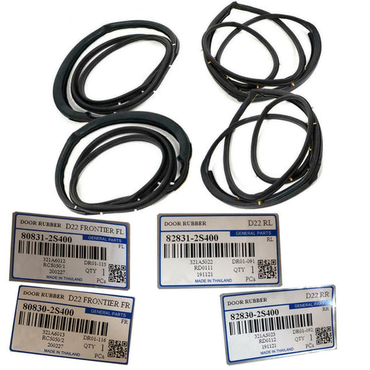 4 Weatherstrip Door Rubber Seal For Nissan Frontier Navara D22 Pickup 1998-04
