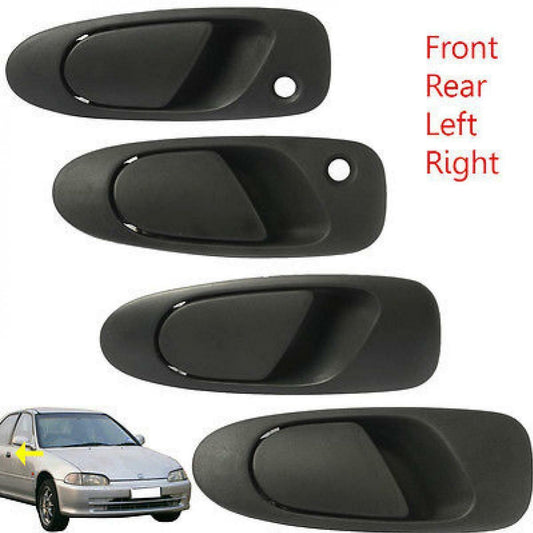 set Outer Door Handle Outside Exterior For Honda Civic 1992-1995 Sedan 4 door
