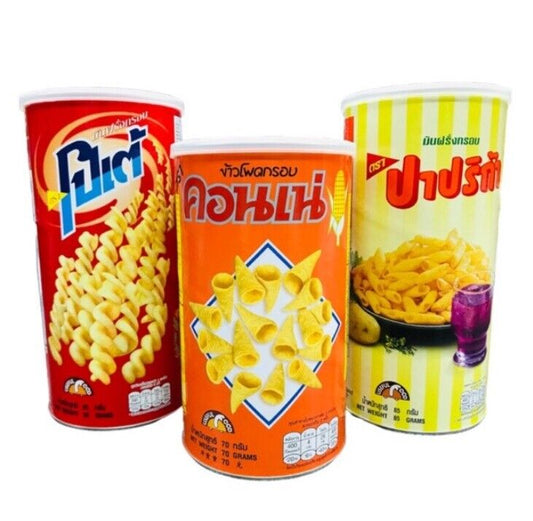 Cornae, Paprika, Potae, Snacks Corn potato baked crisps Thai Snack Home Party