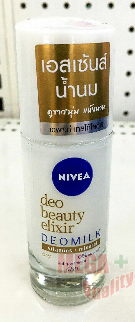 40ml Nivea Deo Beauty Elixir Deomilk Dry Antiperspirant Comfort Soothing Roll On