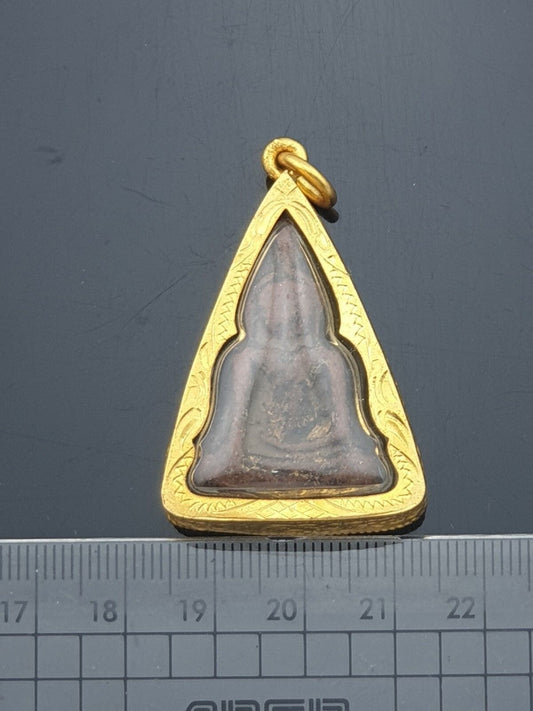 POWERFUL PHRA NANGPHAYA DOUBLE MIRACLE THAI ANTIQUE BUDDHA SIAM PENDANT AMULET