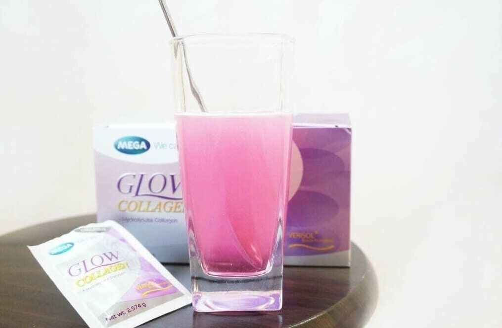 Mega We Care Glow Collagen Supplements Anti-Aging Skin Radiant Strong 30 Sachets
