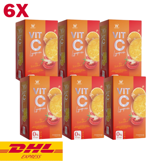 6x Wink White W Vit C Lycopene Powder Drink Brightening Skin Reduce Dark Spots