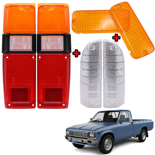 Tail Light Front Indicator Corner Lamp Lens Set For Toyota Hilux RN30 1978-1983