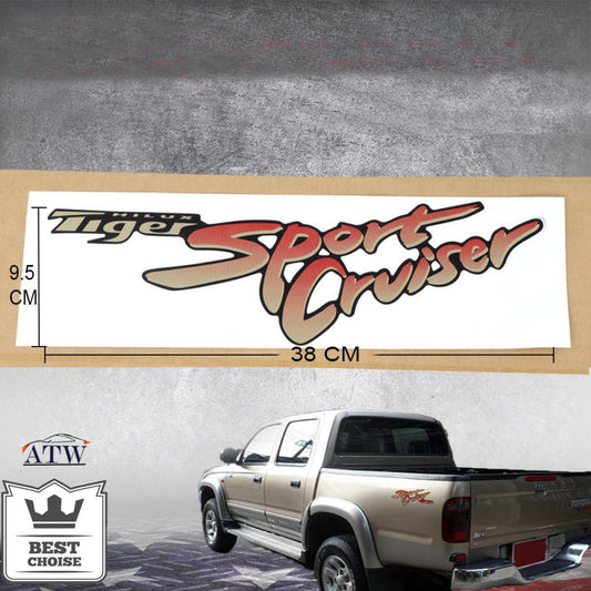2PCS Sticker Decal Logo Badge For Toyota Hilux Tiger Sport Cruiser 02-04 D4D