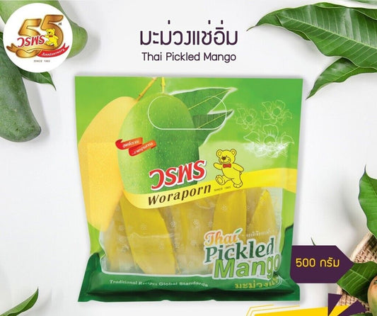 500 g. Pickled Mango with granulated sugar Fruit Snack Thai delicious crispy