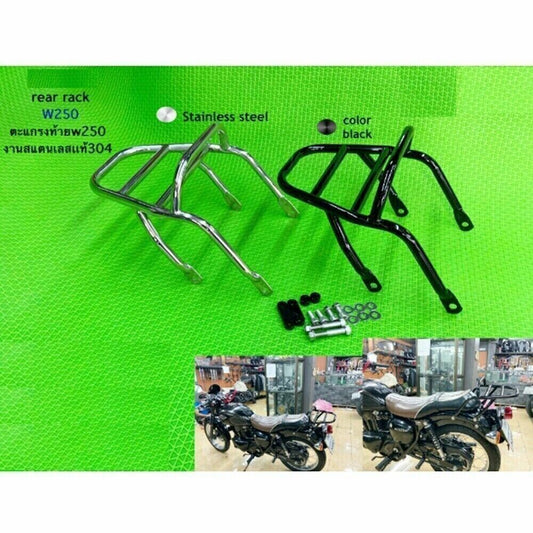 Rear Rack For Kawasaki W250 Cargo Stainless steel Accessories Luggage