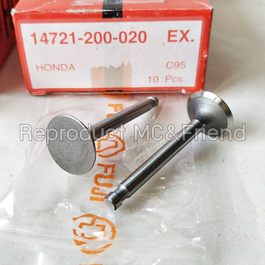Set 2 pcs: Honda C92 C95 CA92 CA95 CB92 Exhaust Valve Engine FUJI Japan