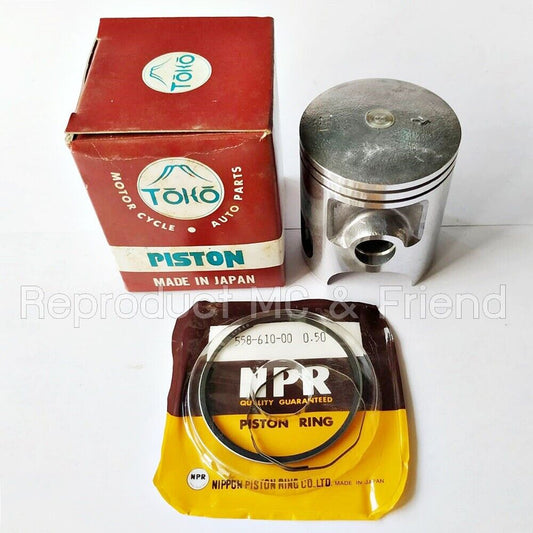 Piston Kit OS 0.50 (Dia = 52.50mm) For Yamaha DT100 ('76-'80) MX100 ('79-'83)