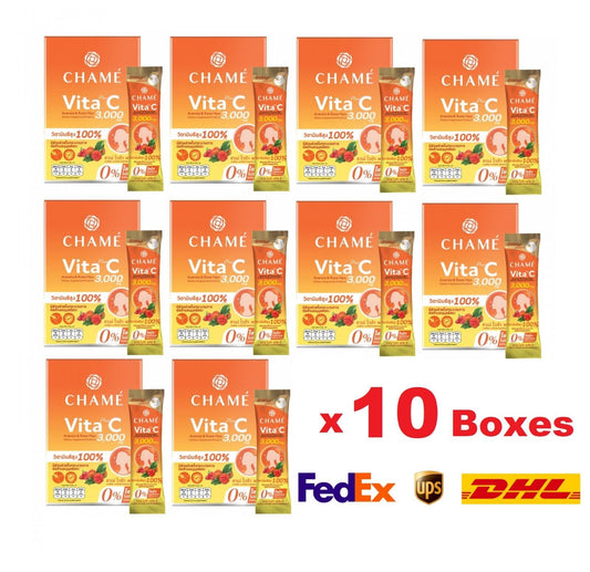 10x CHAME Vita C Plus Instant Drink High Vitamin C Immune system Nourish Skin